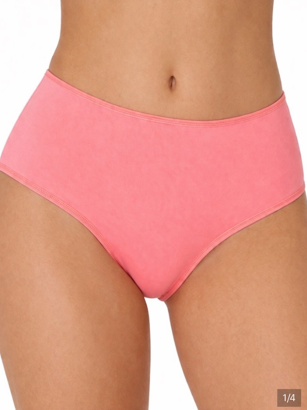 NWOT SKIMS Seamless Brief Panty Coral Pink L